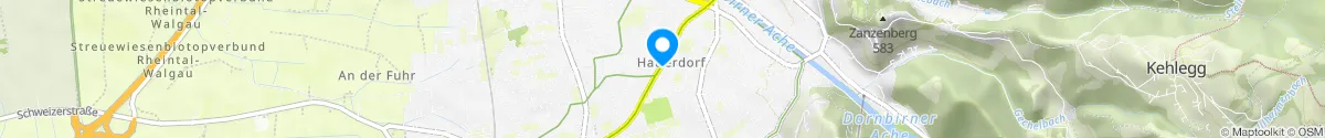 Kartendarstellung des Standorts für Apotheke im Hatlerdorf in 6850 Dornbirn